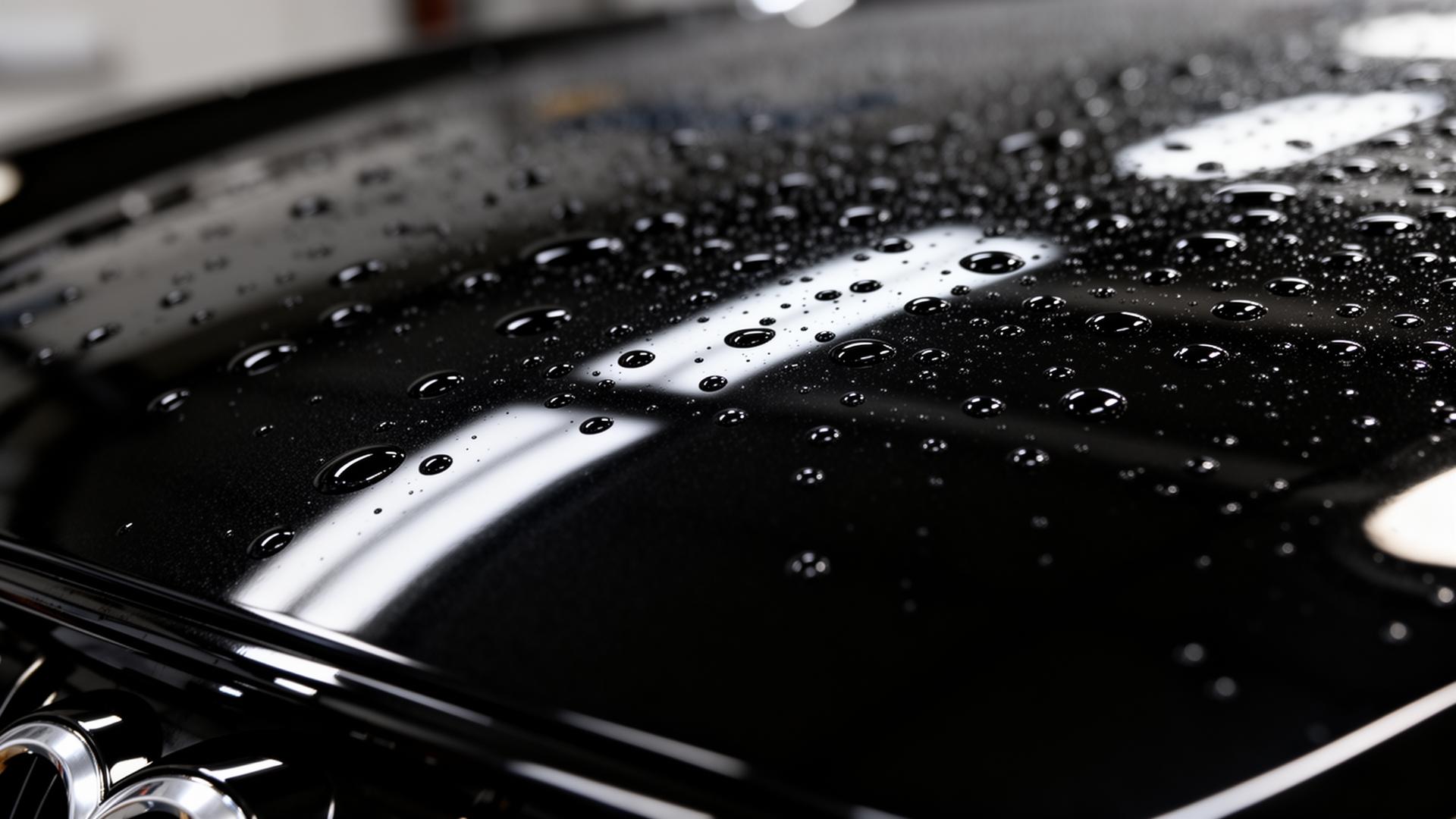 Ceramic coating gloss close-up